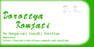 dorottya komjati business card