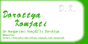 dorottya komjati business card